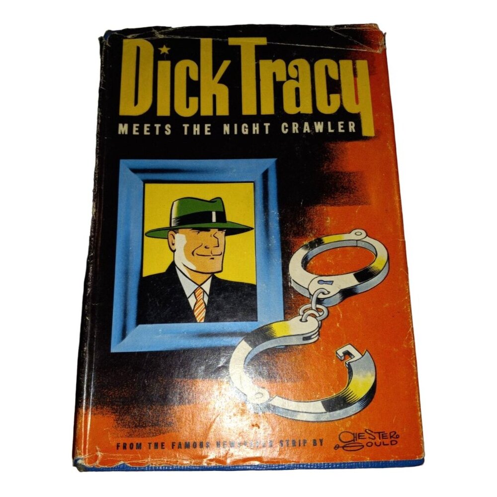 Vtg Dick Tracy Book 1945 Hardcover DJ Meets the Night Crawler Whitman Books
